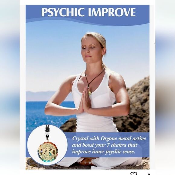 Chakra Necklace Orgonite Necklace Crystal Pendant Necklace Spiral Chakra Healing - Picture 5 of 17